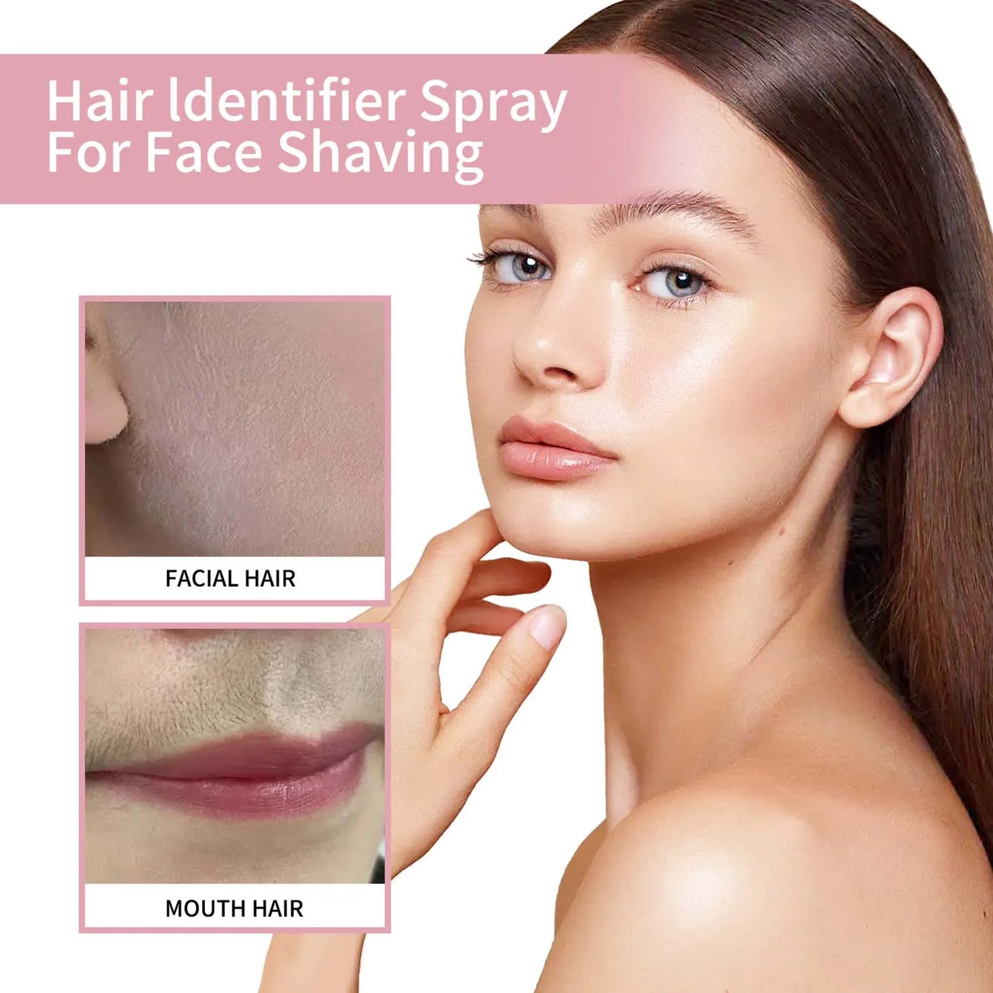 Painless Facial Hair Removal Spray for Gentle Skin Care