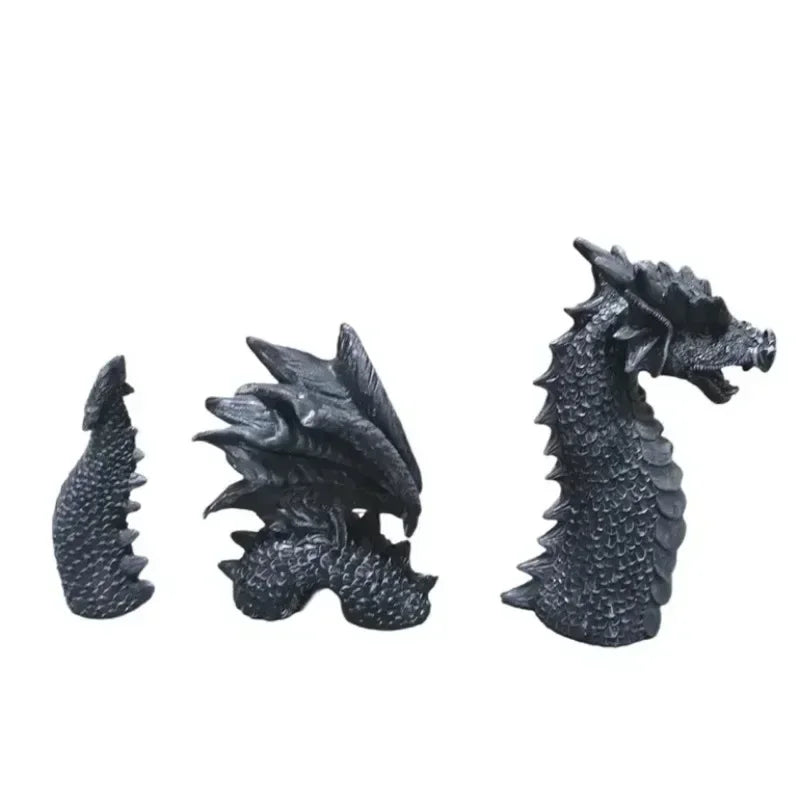 Solar Powered Outdoor Garden Dragon Statue for Meditation