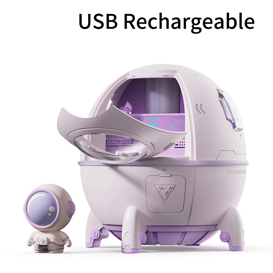 220mL Space Capsule Air Humidifier USB Rechargeable Aromatherapy Diffuser