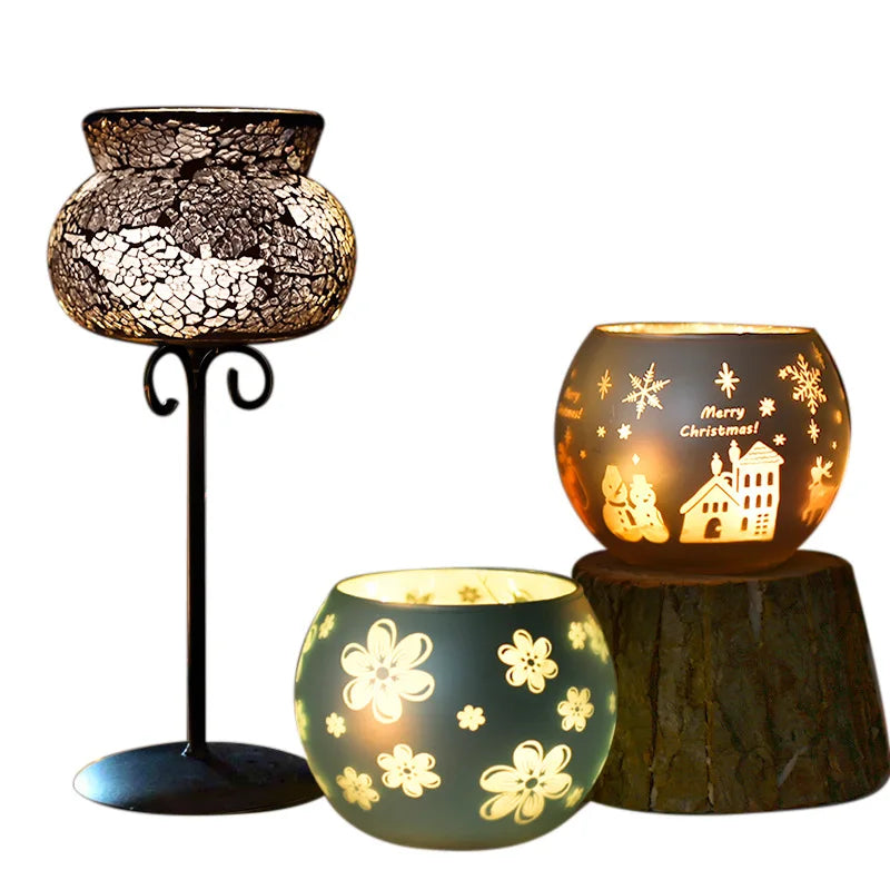 Colorful Candle Holder Starry Night Tea Light Holder Classy Décor