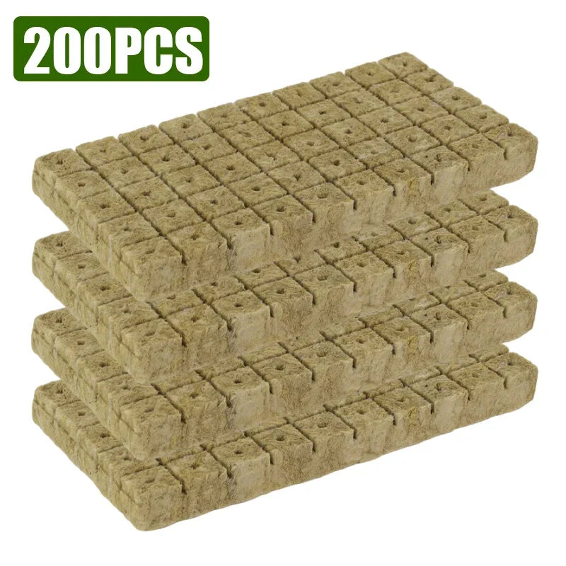 300/50Pcs Seed Grow Cubes Planting Sponge Rock Cotton Plugs