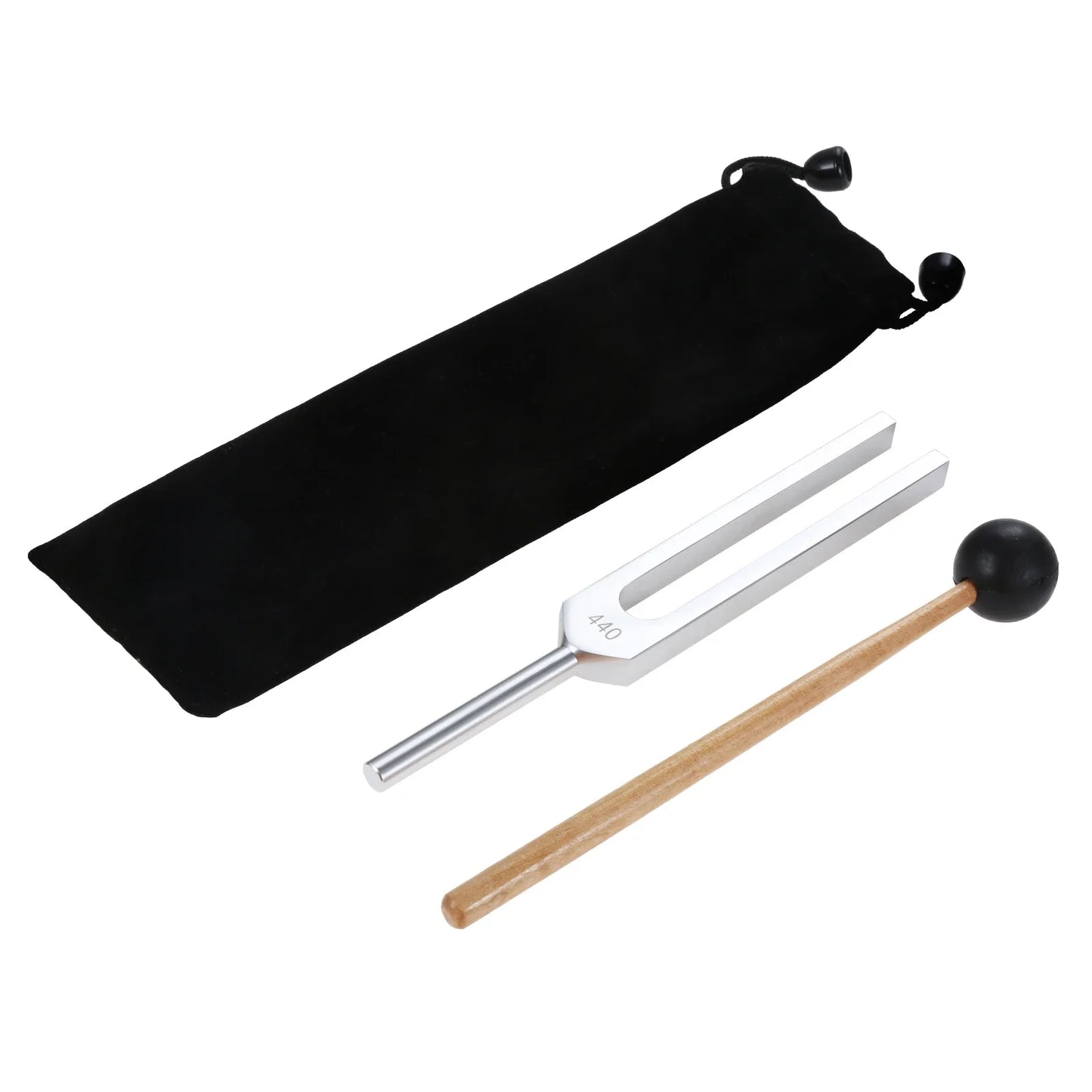 440Hz Tuning Fork with Hammer & Bag for Healing Vibration