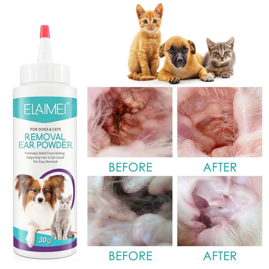 Pet Ear Powder for Dogs and Cats Easy Ear Health Care