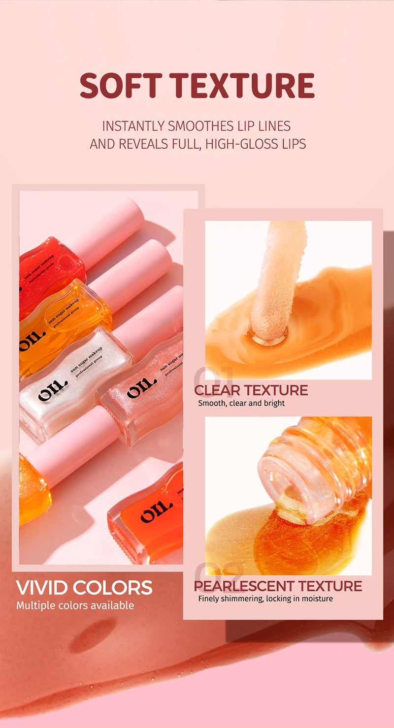 Water Light Honey Essence Lip Oil Gloss for Moisturized Lips