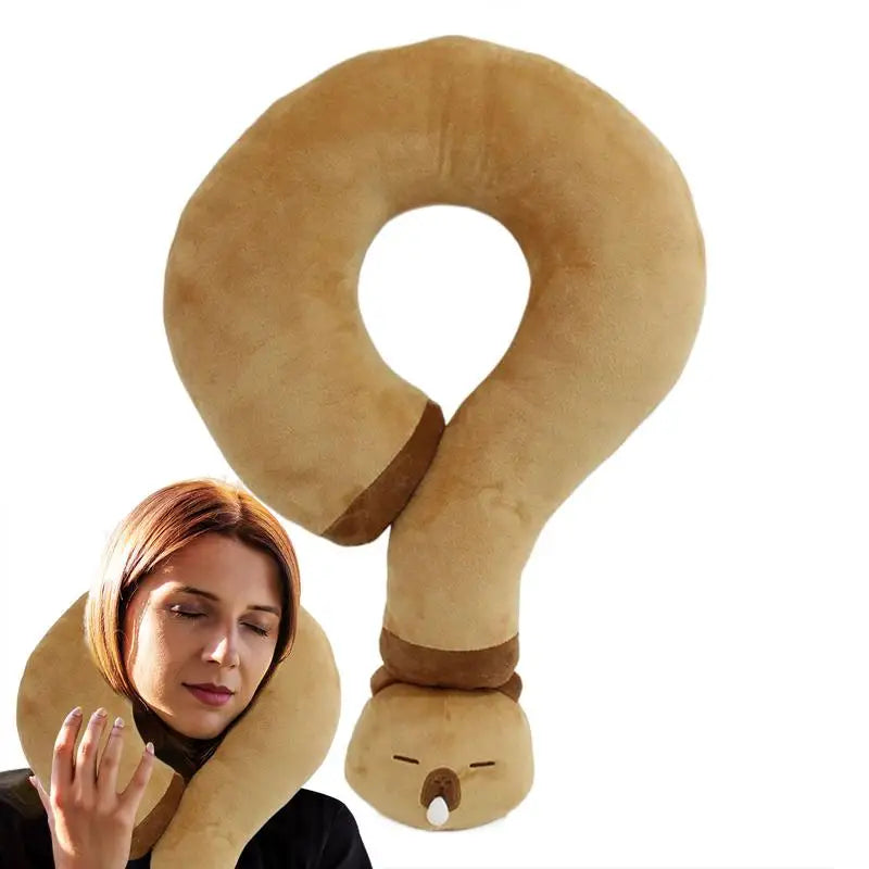 Question-Mark Neck Pillow Unique Question Mark Shape Soft Plush Travel Pillow