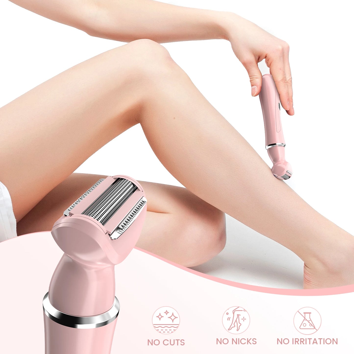 Sejoy 4 In 1 Electric Lady Shaver Portable for Effortless Hair Removal