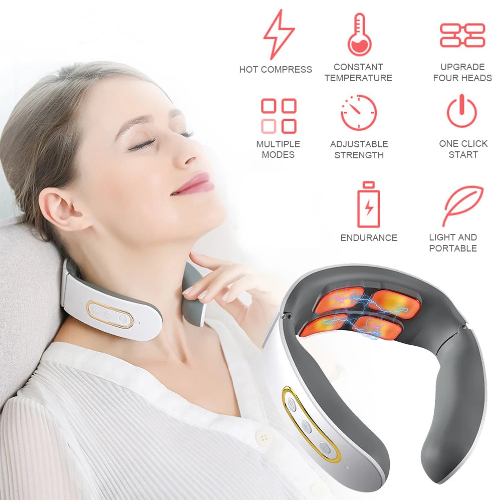 Electric Neck Shoulder Pulse Massager for Pain Relief