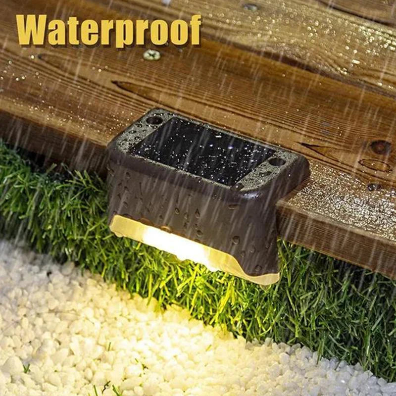 Solar Deck Lights 12 Pack Outdoor Waterproof LED Lamps