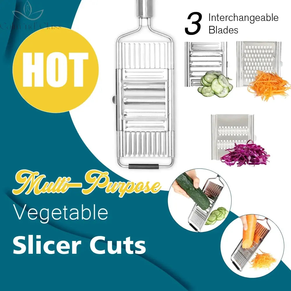 Shredder Cutter Stainless Steel Grater Portable Manual Vegetable Slicer Easy Clean Grater Multi Purpose Home Kitchen Tool Calm and Class