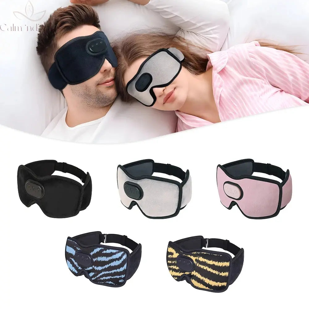 Sleeping Headphones Bluetooth Eye Mask Blackout 3D Contoured Cup Music Blindfold with Speaker for Travel Meditation Night Shift Calm and Class