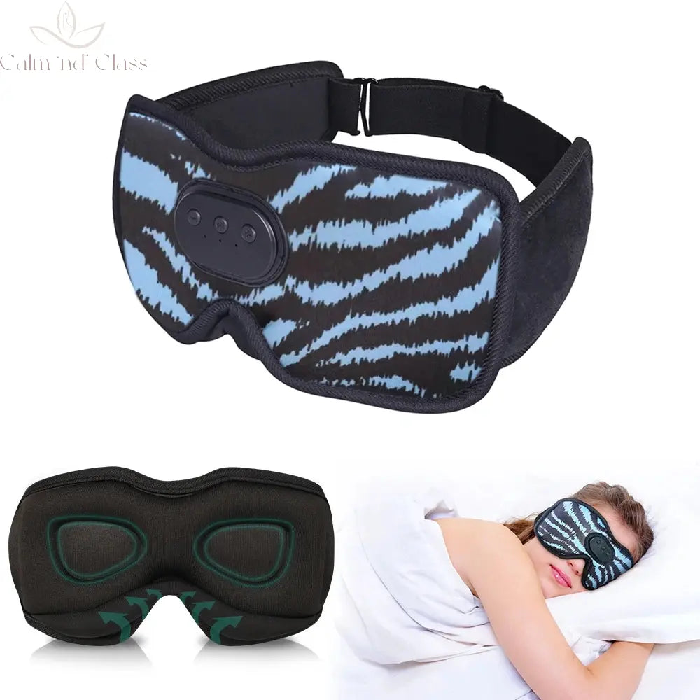 Sleeping Headphones Bluetooth Eye Mask Blackout 3D Contoured Cup Music Blindfold with Speaker for Travel Meditation Night Shift Calm and Class