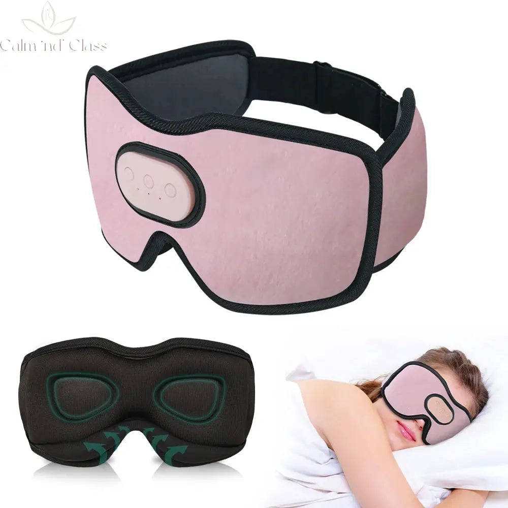 Sleeping Headphones Bluetooth Eye Mask Blackout 3D Contoured Cup Music Blindfold with Speaker for Travel Meditation Night Shift Calm and Class