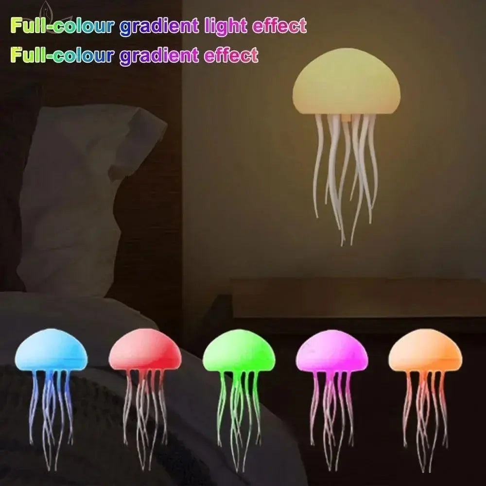 Smart Jellyfish Lamp Floating Ornament LED Glowing Atmosphere Light Night Light Bedside Decoration Girlfriend Gift Birthday Sign Calm and Class