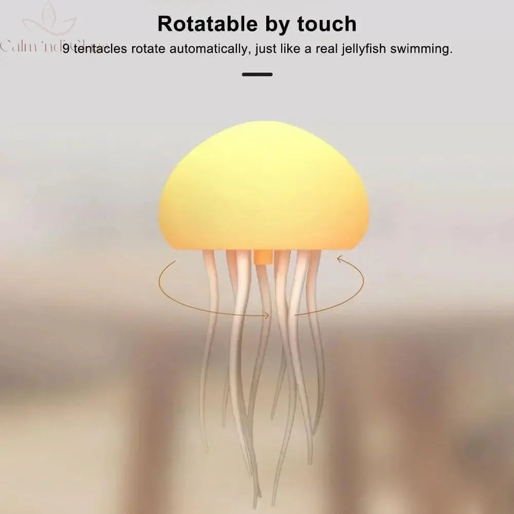 Smart Jellyfish Lamp Floating Ornament LED Glowing Atmosphere Light Night Light Bedside Decoration Girlfriend Gift Birthday Sign Calm and Class