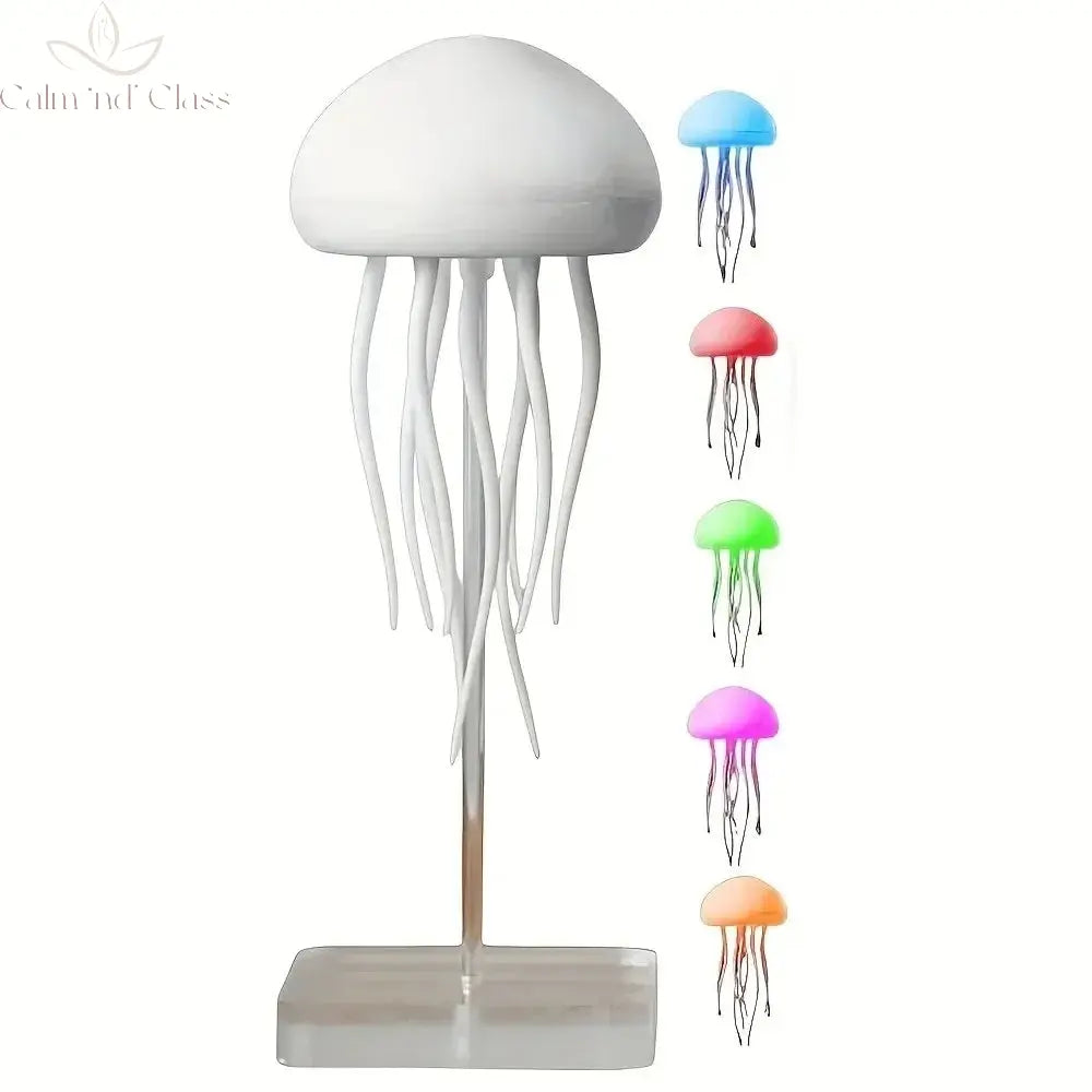 Smart Jellyfish Lamp Floating Ornament LED Glowing Atmosphere Light Night Light Bedside Decoration Girlfriend Gift Birthday Sign Calm and Class