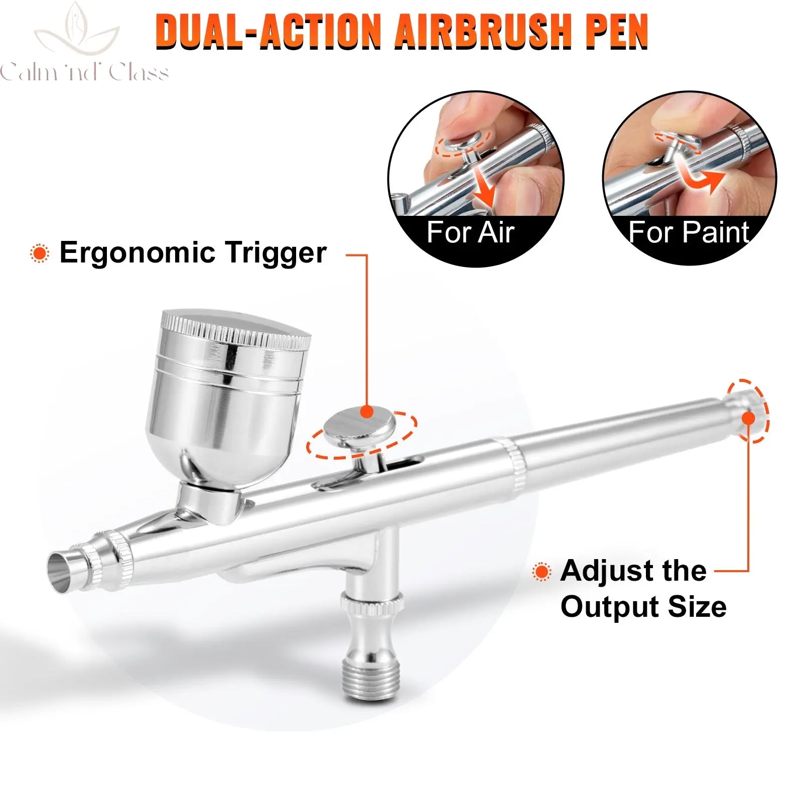 VEVOR Professional Dual-Action Airbrush Kit 120W Electric Spray Gun Air Brush Painting Set Art Nail Tattoo Makeup Model Sprayer Calm and Class