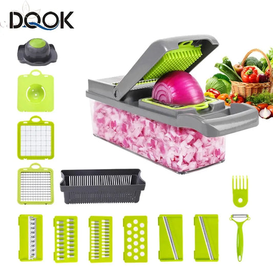 Vegetable Cutter Multifunctional Slicer Fruit Potato Peeler Carrot Grater Kitchen accessories basket vegetable slicer Calm and Class