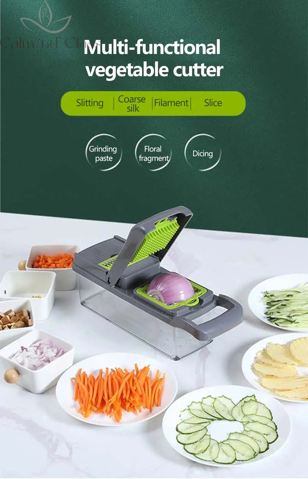 Vegetable Cutter Multifunctional Slicer Fruit Potato Peeler Carrot Grater Kitchen accessories basket vegetable slicer Calm and Class