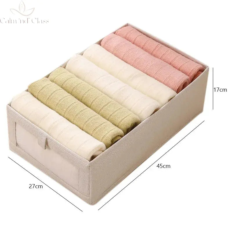 Visible Wardrobe Storage Organizers Cabinet Drawer Clothes Storage Box for T-Shirts Jeans Underwear Pants Organizer Box Calm and Class