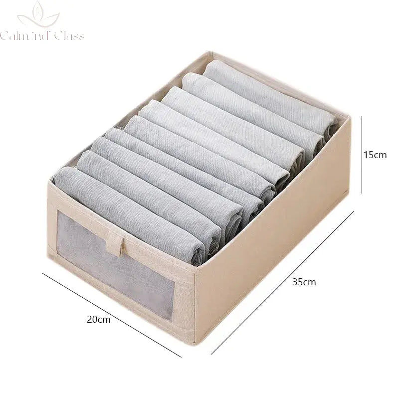 Visible Wardrobe Storage Organizers Cabinet Drawer Clothes Storage Box for T-Shirts Jeans Underwear Pants Organizer Box Calm and Class