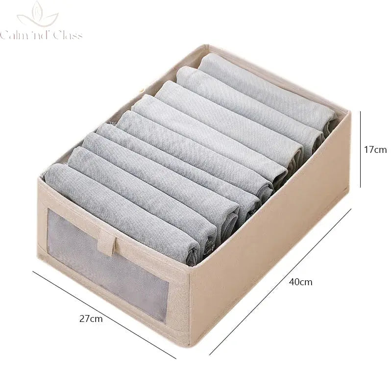 Visible Wardrobe Storage Organizers Cabinet Drawer Clothes Storage Box for T-Shirts Jeans Underwear Pants Organizer Box Calm and Class