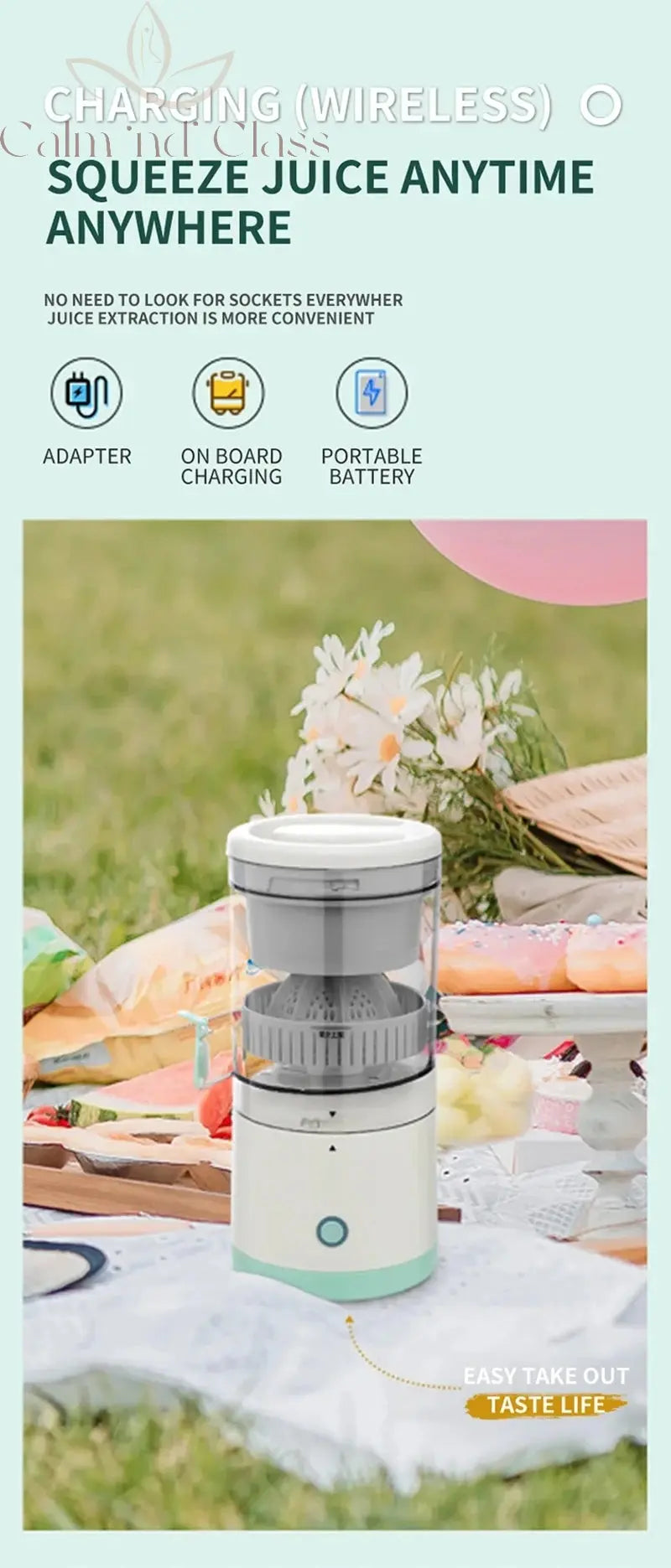 Xiaomi Portable Electric Juicer USB Charging Orange Fruit Blender Mini Household Juice Squeezer Mixer Citrus Juicer For Travel Calm and Class