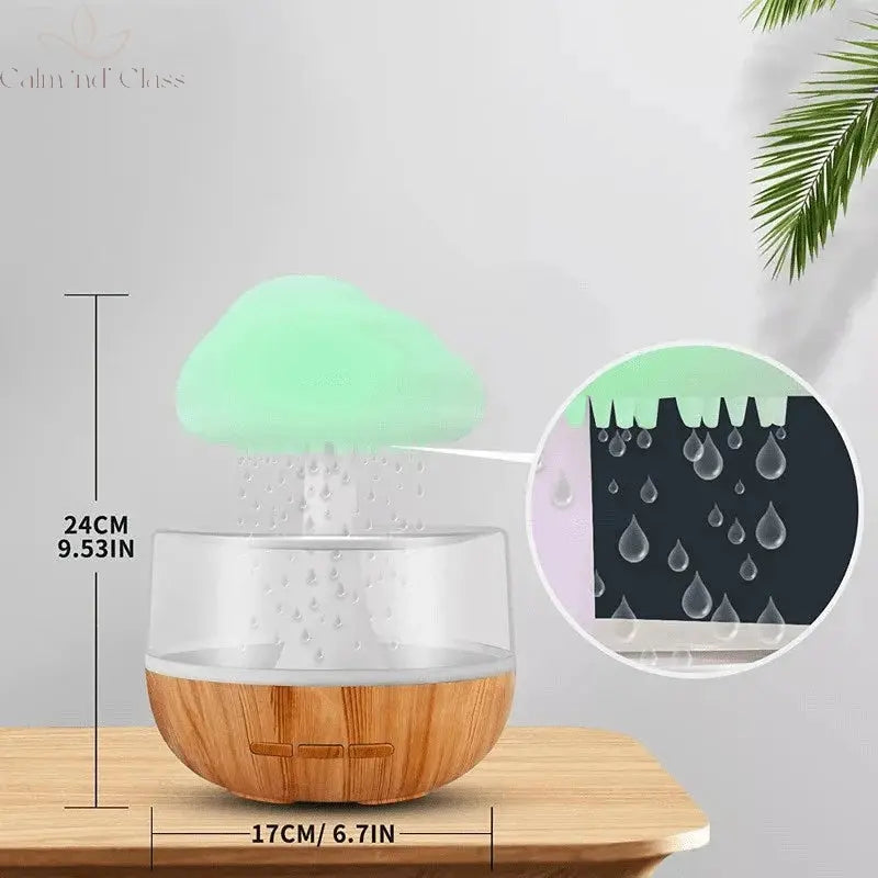 Xiaomi Rain Cloud Humidifier Rain Colorful Mushroom Cloud Raindrop Atmosphere Lamp Night Light Essential Oil Humidifier Machine Calm and Class