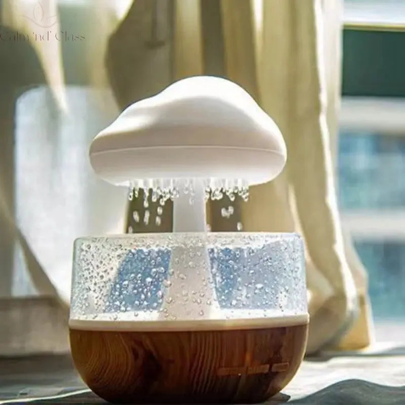 Xiaomi Rain Cloud Humidifier Rain Colorful Mushroom Cloud Raindrop Atmosphere Lamp Night Light Essential Oil Humidifier Machine Calm and Class