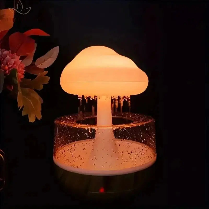 Xiaomi Rain Cloud Humidifier Rain Colorful Mushroom Cloud Raindrop Atmosphere Lamp Night Light Essential Oil Humidifier Machine Calm and Class