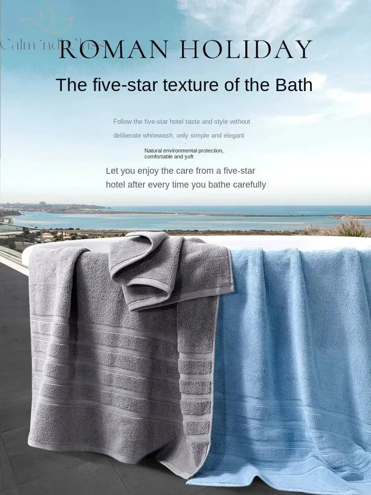 Zhenxi extra large extra thick bath towel pure cotton 90x180 men's and girls' autumn and winter senior cotton bath towel Calm and Class