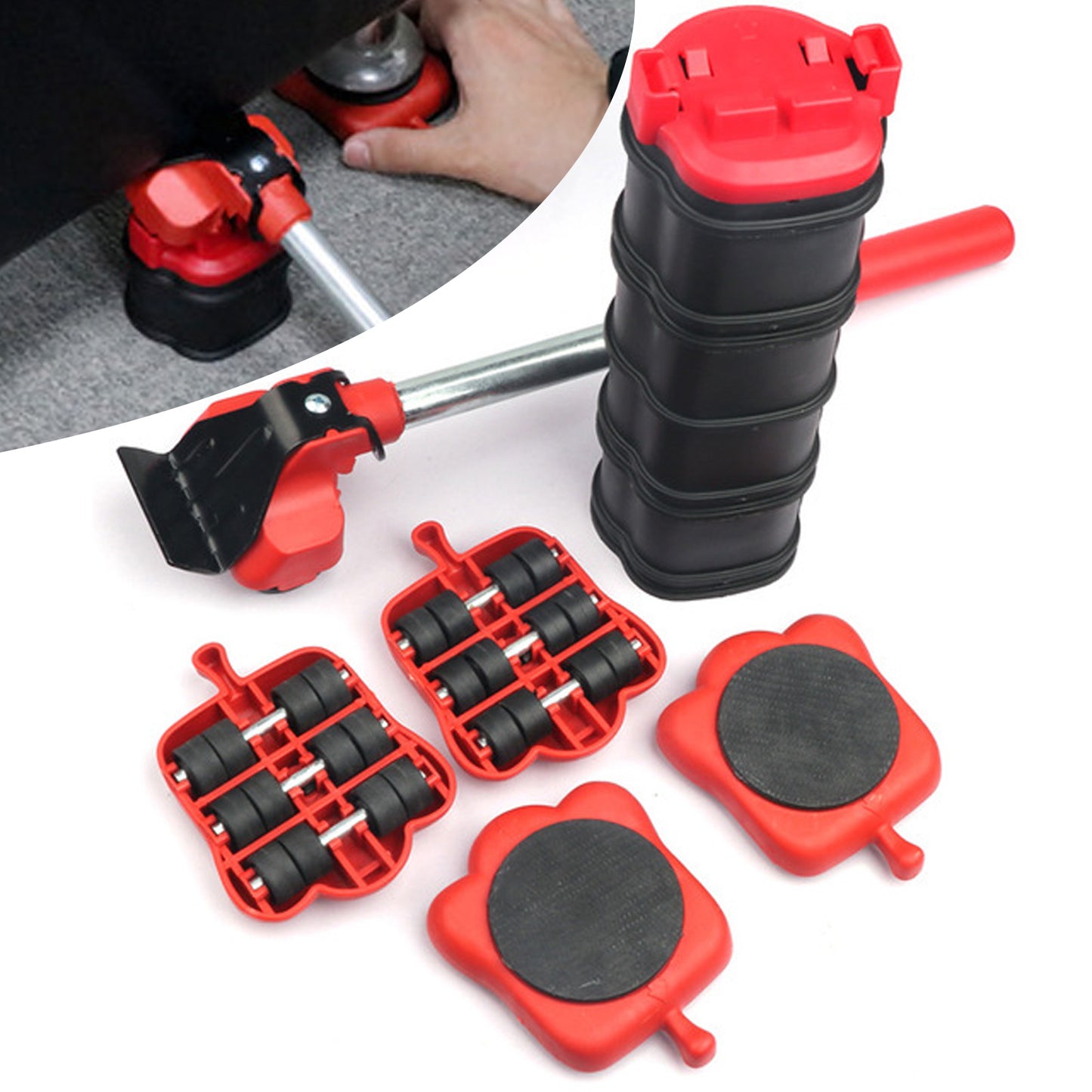 Heavy Duty Furniture Mover Lifter Kit With Rotatable Pads